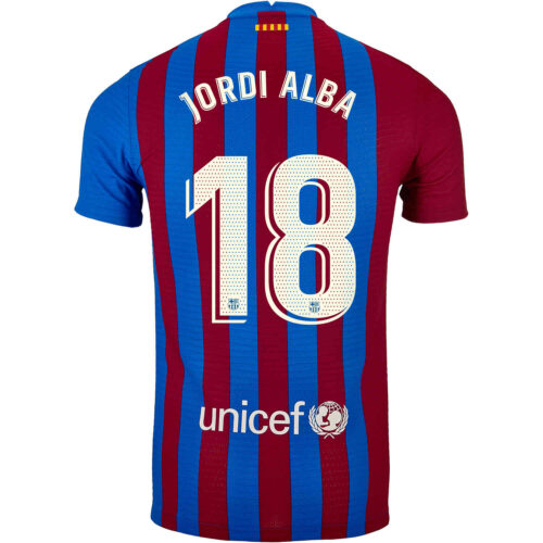 2021/22 Nike Jordi Alba Barcelona Home Match Jersey