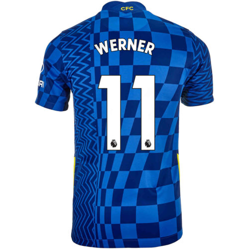FM Timo Werner Soccer Jersey 2020-2021 Full Premier Patch Blue Color 