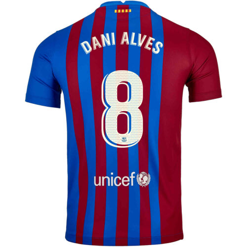 2021/22 Kids Nike Dani Alves Barcelona Home Jersey