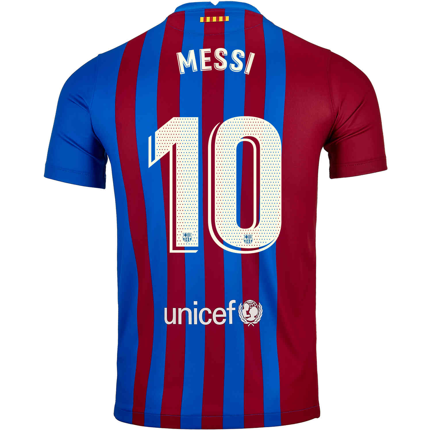 2021/22 Kids Nike Lionel Messi Barcelona Home Jersey - SoccerPro
