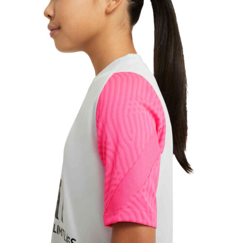 Kids Nike PSG Strike Training Top – Pure Platinum/Hyper Pink