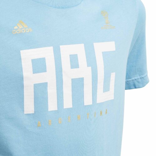 adidas Argentina Tee – Youth – Clear Blue