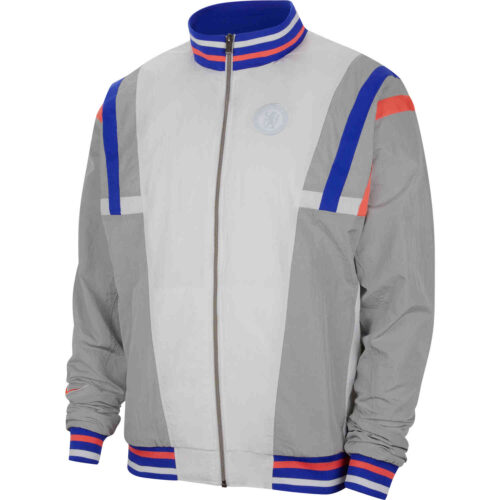 Nike Chelsea Re-issue Woven Jacket – White/Matte Silver/Concord