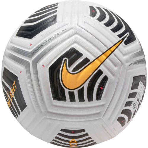 Nike Flight Premium Match Soccer Ball – White & Black with Laser Orange