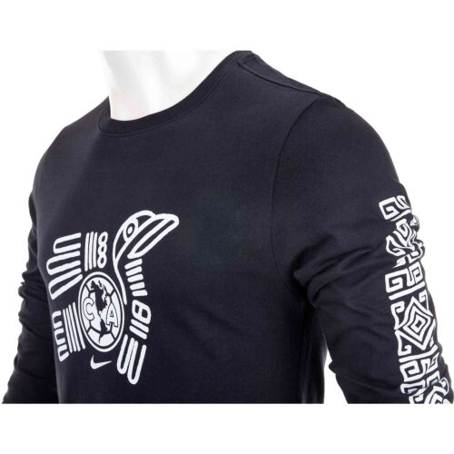 Nike Club America 3rd L/S Hook Tee – Black