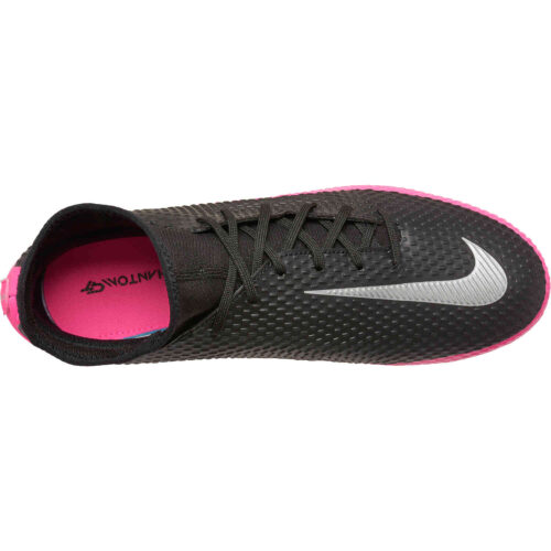 Nike Phantom GT DF Academy FG – Black & Metallic Silver with Pink Blast