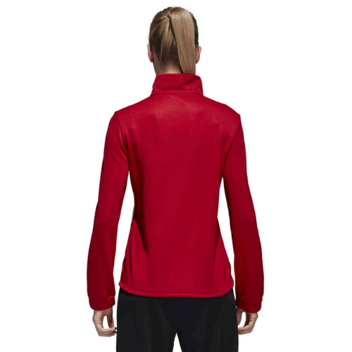 Womens adidas Core 18 1/4 zip Training Top – Power Red/White