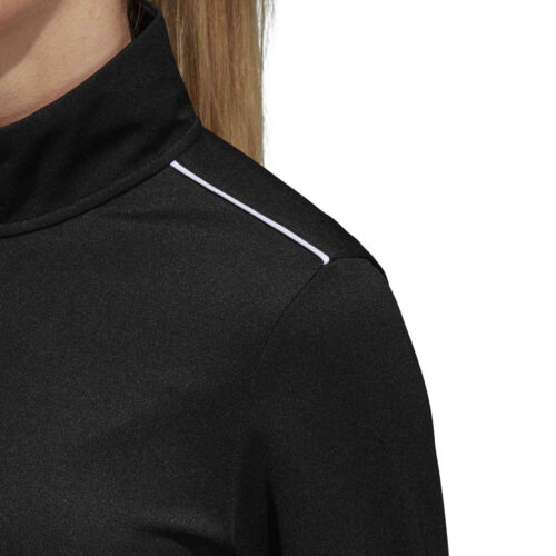 Womens adidas Core 18 1/4 zip Training Top – Black/White