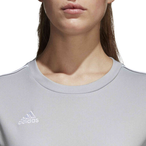Womens adidas Core 18 Training Jersey – Stone/White