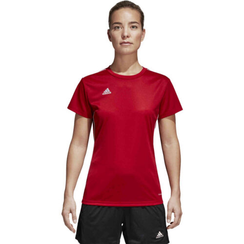 Womens adidas Core 18 Training Jersey – Power Red/White
