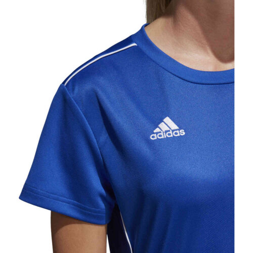 Womens adidas Core 18 Training Jersey – Bold Blue/White