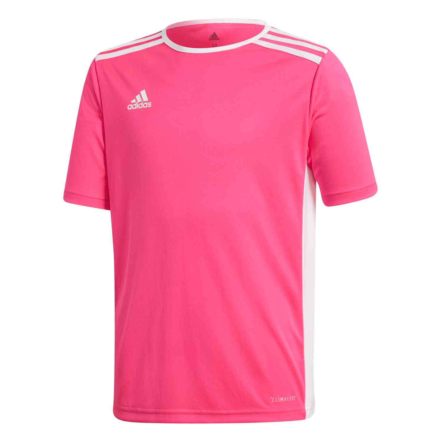 Kids adidas Entrada 18 Jersey - Shock Pink/White - SoccerPro