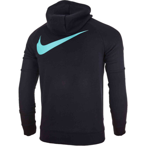 Kids Nike Liverpool Pullover Fleece Hoodie – Black/Hyper Turq