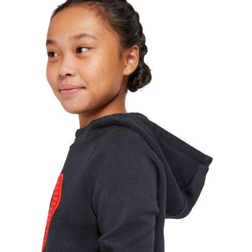 Kids Nike Liverpool Pullover Fleece Hoodie – Black/Black