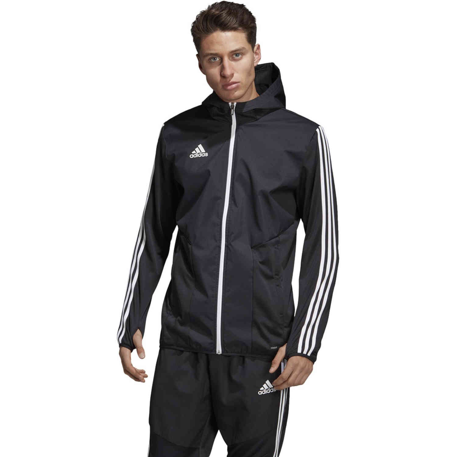 adidas Tiro 19 Warm Training Jacket - Black/White - SoccerPro