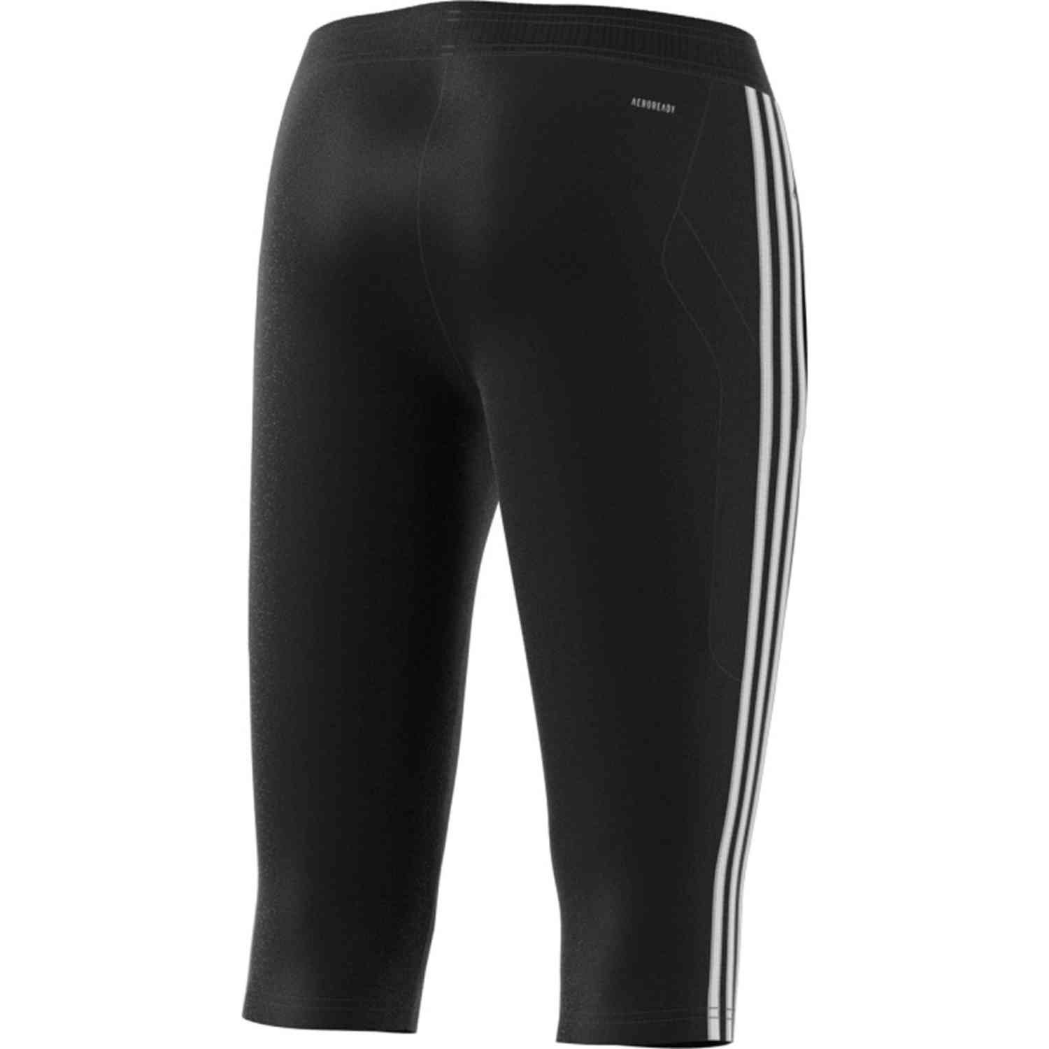 Womens adidas Tiro 19 3/4 Pants - Black/White - SoccerPro