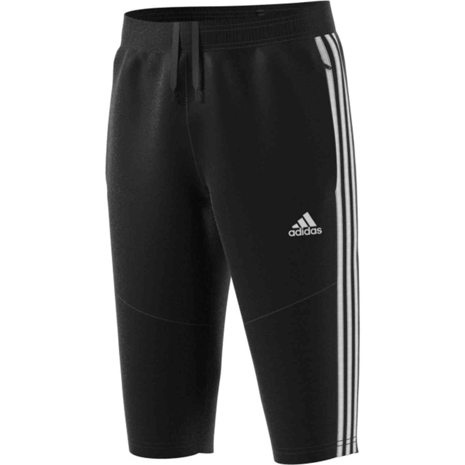 Kids adidas Tiro 19 3/4 Pants - Black/White - SoccerPro