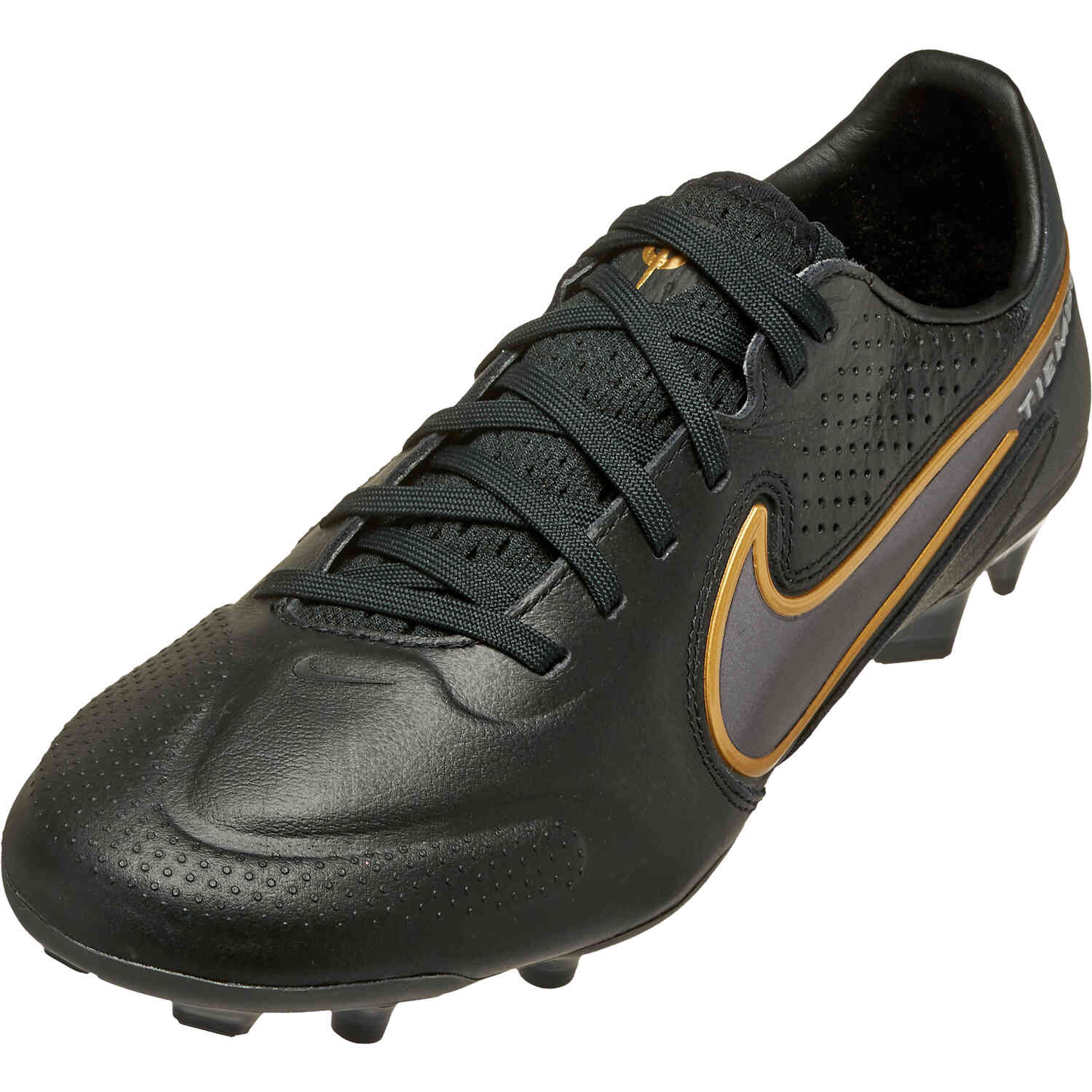 Accesorios Querido invadir Nike Tiempo Legend 9 Pro FG - Black & Metallic Dark Grey with Metallic Gold  - SoccerPro