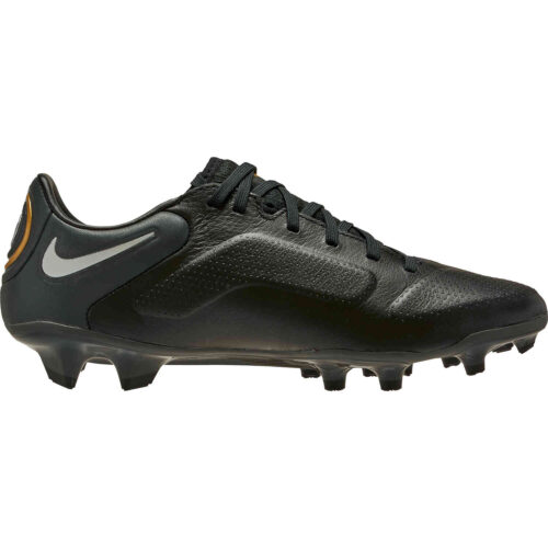 Nike Tiempo Legend 9 Pro FG – Black & Metallic Dark Grey with Metallic Gold
