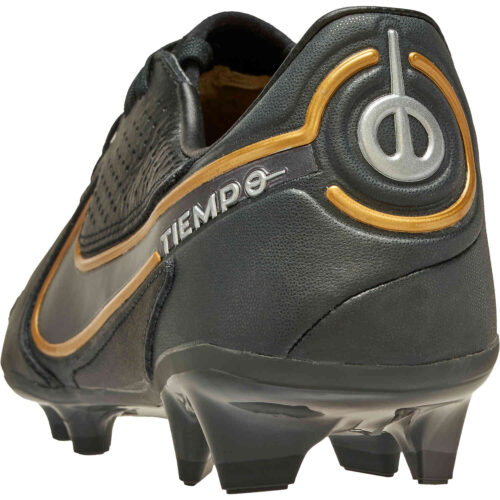 Nike Tiempo Legend 9 Pro FG – Black & Metallic Dark Grey with Metallic Gold