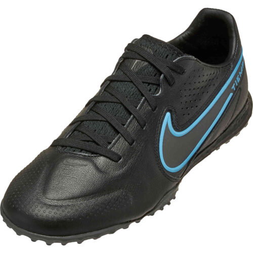 Nike Tiempo Legend 9 Pro TF – Black & Iron Grey with University Blue