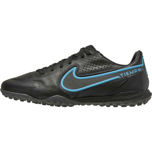 Nike Tiempo Legend 9 Pro TF – Black & Iron Grey with University Blue