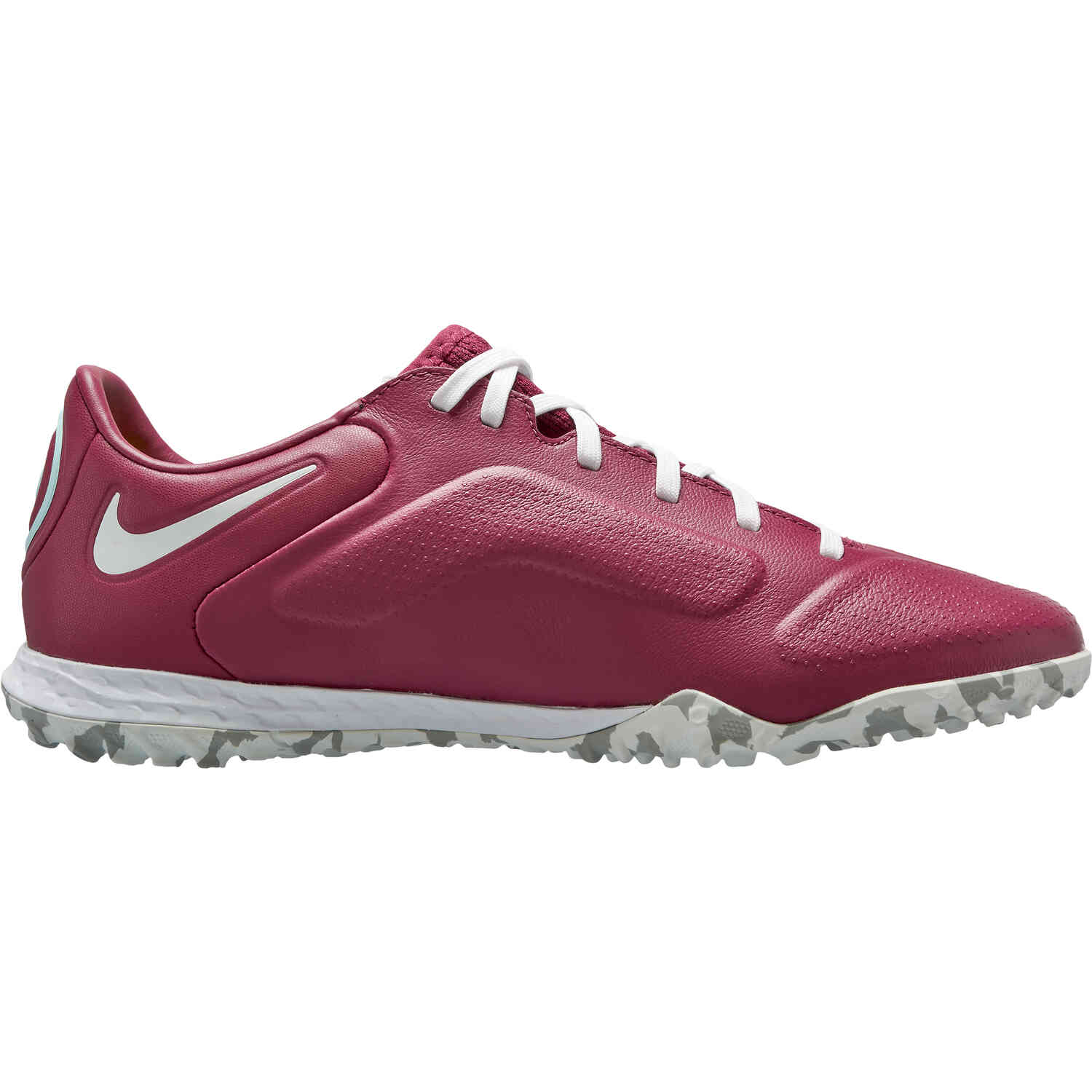 Nike Tiempo Legend 9 Pro TF – Rosewood & White with Glacier Blue with Pink Foam