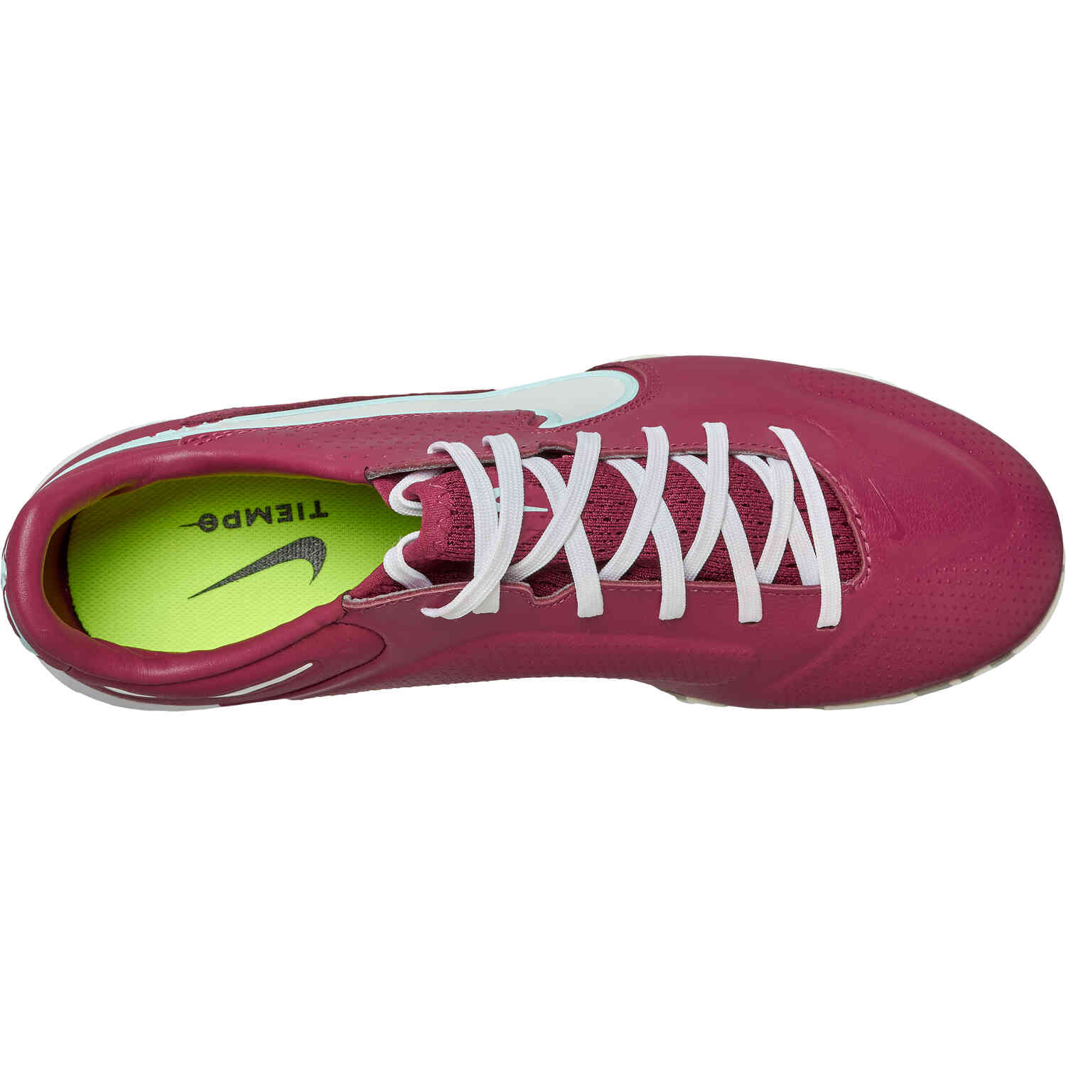 Nike Tiempo Legend 9 Pro TF – Rosewood & White with Glacier Blue with Pink Foam