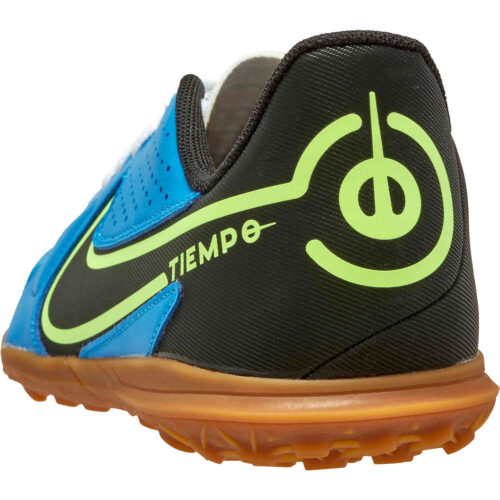 Kids Nike Tiempo Legend 9 Club TF – Light Photo Blue & Black with Lime Glow