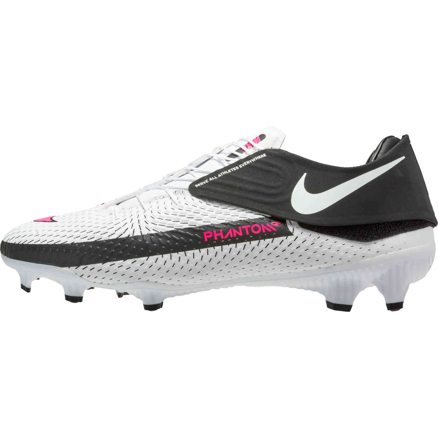 Nike Flyease Phantom GT Academy FG - White & Pink Blast with Black ...