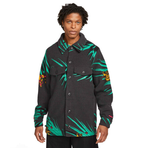 Nike x LBJ Tropical Sherpa Button-up Jacket – Dark Smoke Grey