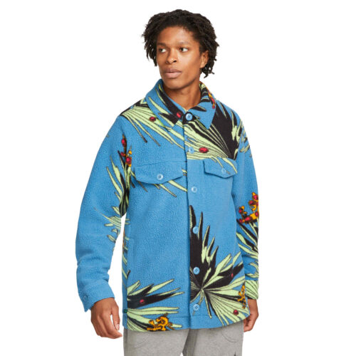Nike x LBJ Tropical Sherpa Button-up Jacket – Dutch Blue