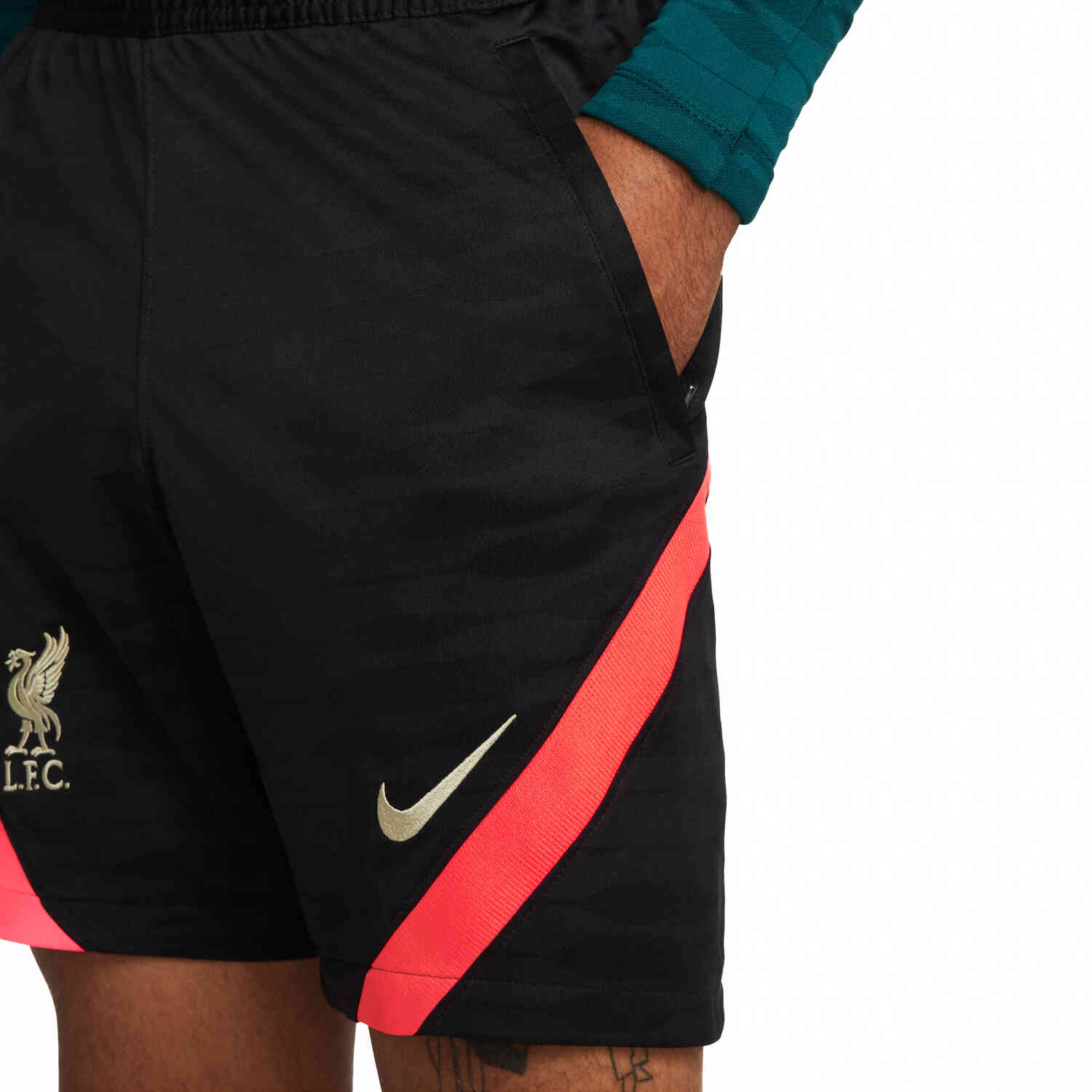 Nike Liverpool Strike Training Shorts Black Bright Crimson
