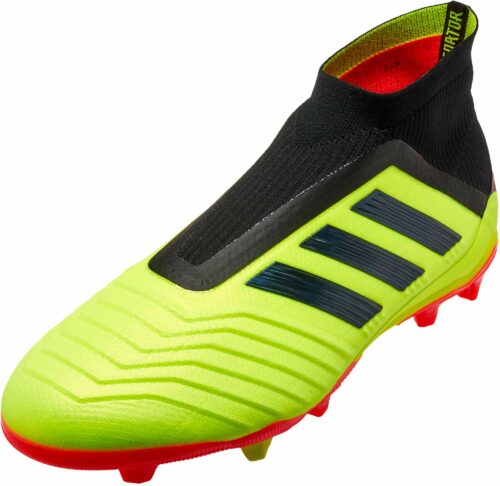 adidas Predator 18   FG – Youth – Solar Yellow/Black/Solar Red