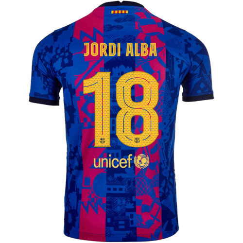 2021/22 Kids Nike Jordi Alba Barcelona 3rd Jersey