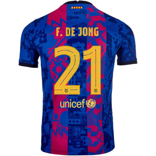 2021/22 Kids Nike Frenkie De Jong Barcelona 3rd Jersey