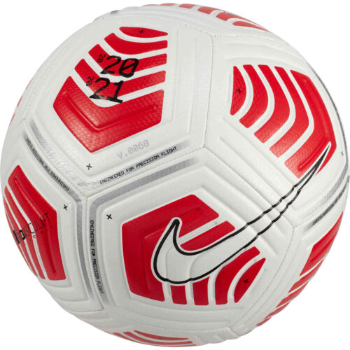 Nike Strike Soccer Ball – White & Chile Red with Black