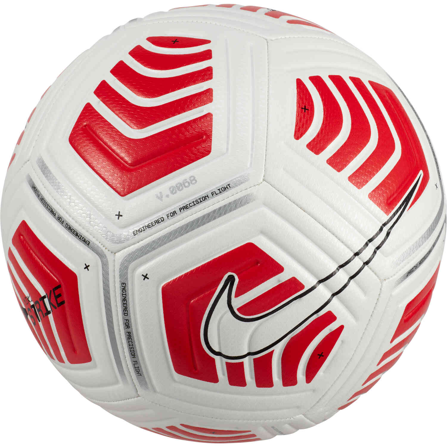 deadline Rettelse Bane Nike Strike Soccer Ball - White & Chile Red with Black - SoccerPro