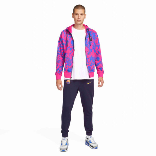 Nike Barcelona Full-zip Lifestyle Hoodie – Fireberry/Hyper Royal/Hyper Royal