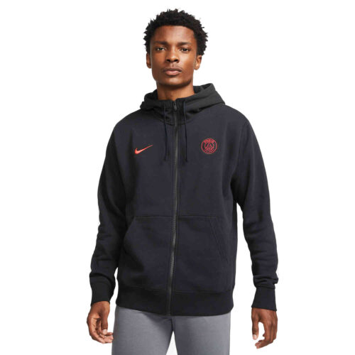 Nike PSG Full-zip Hoodie – Black/Siren Red