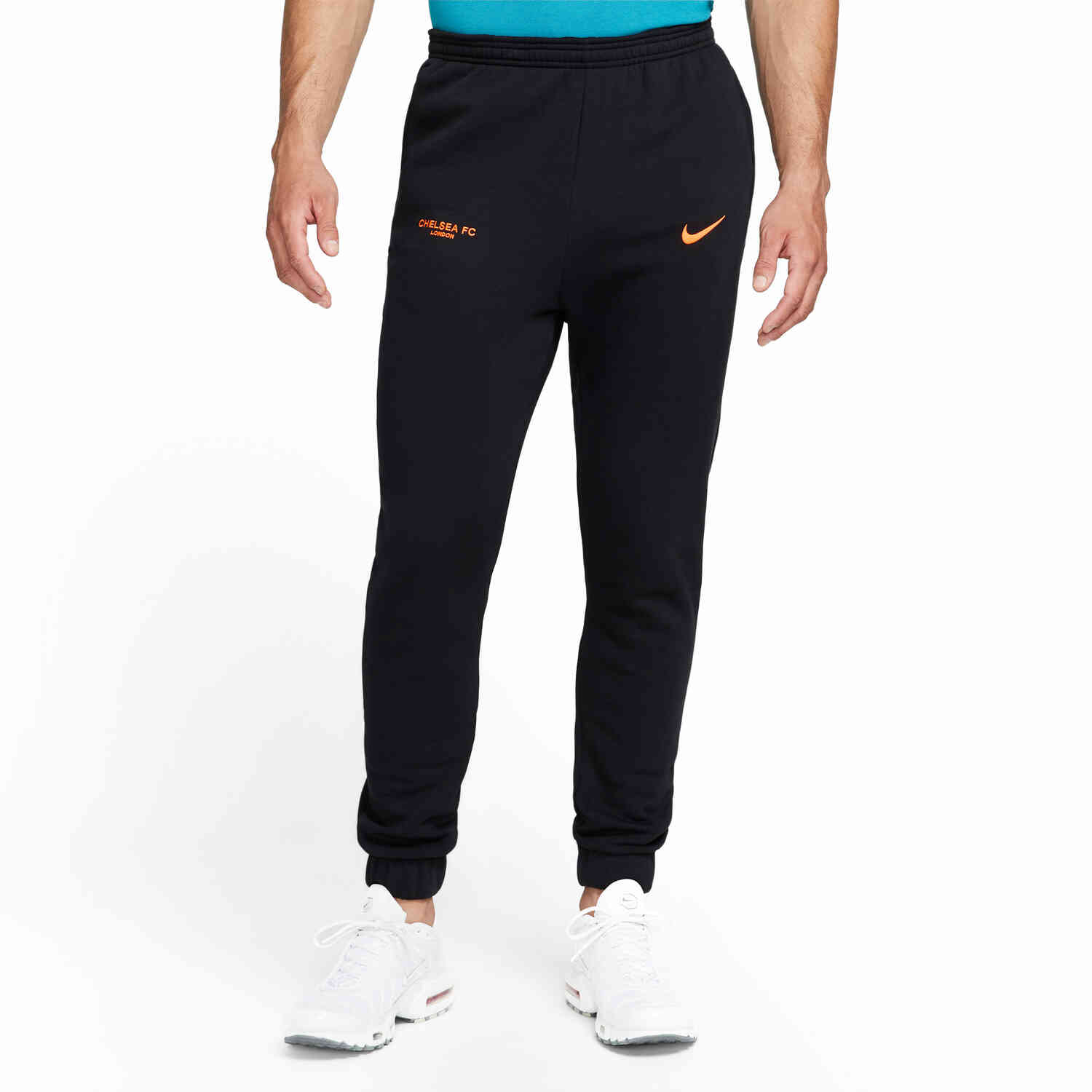 Nike Chelsea Fleece Pants - Black/Hyper Crimson - SoccerPro