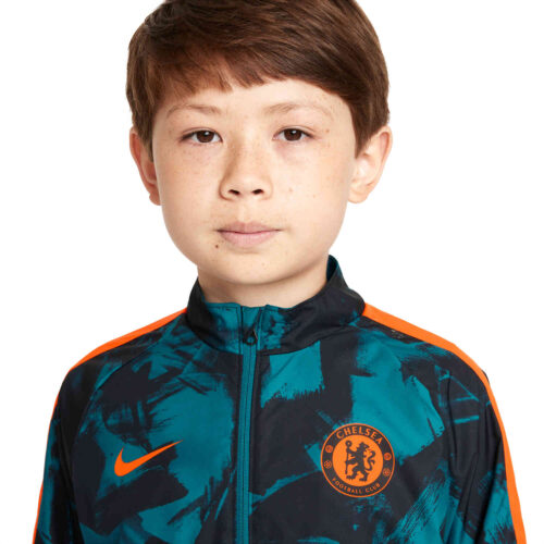 Kids Nike Chelsea Dry Repel AWF Graphic Jacket – Blustery/Black/Hyper Crimson