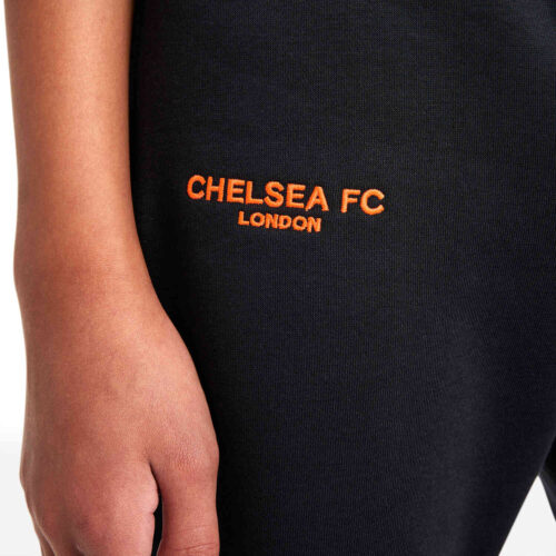 Kids Nike Chelsea Fleece Pants – Black/Hyper Crimson