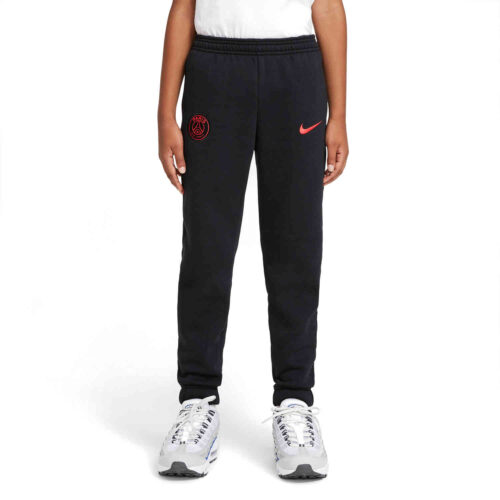 Kids Nike PSG Fleece Pants – Black/Siren Red