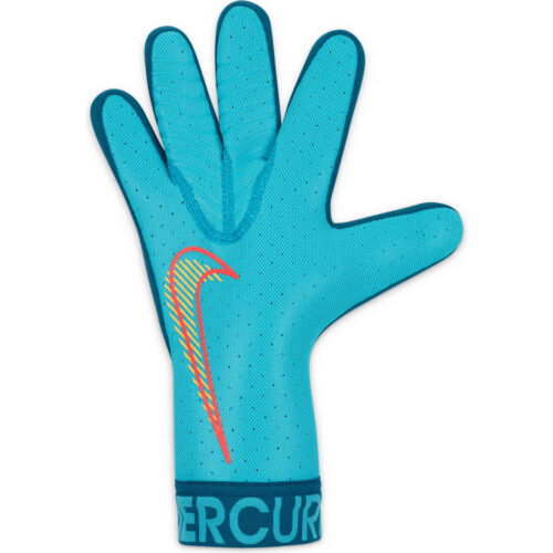 Nike Mercurial Touch Elite Goalkeeper Gloves – Chlorine Blue & Marina with Siren Red