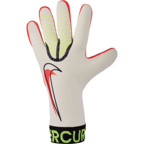 Nike Mercurial Touch Victory Goalkeeper Gloves – White & Volt with Bright Crimson