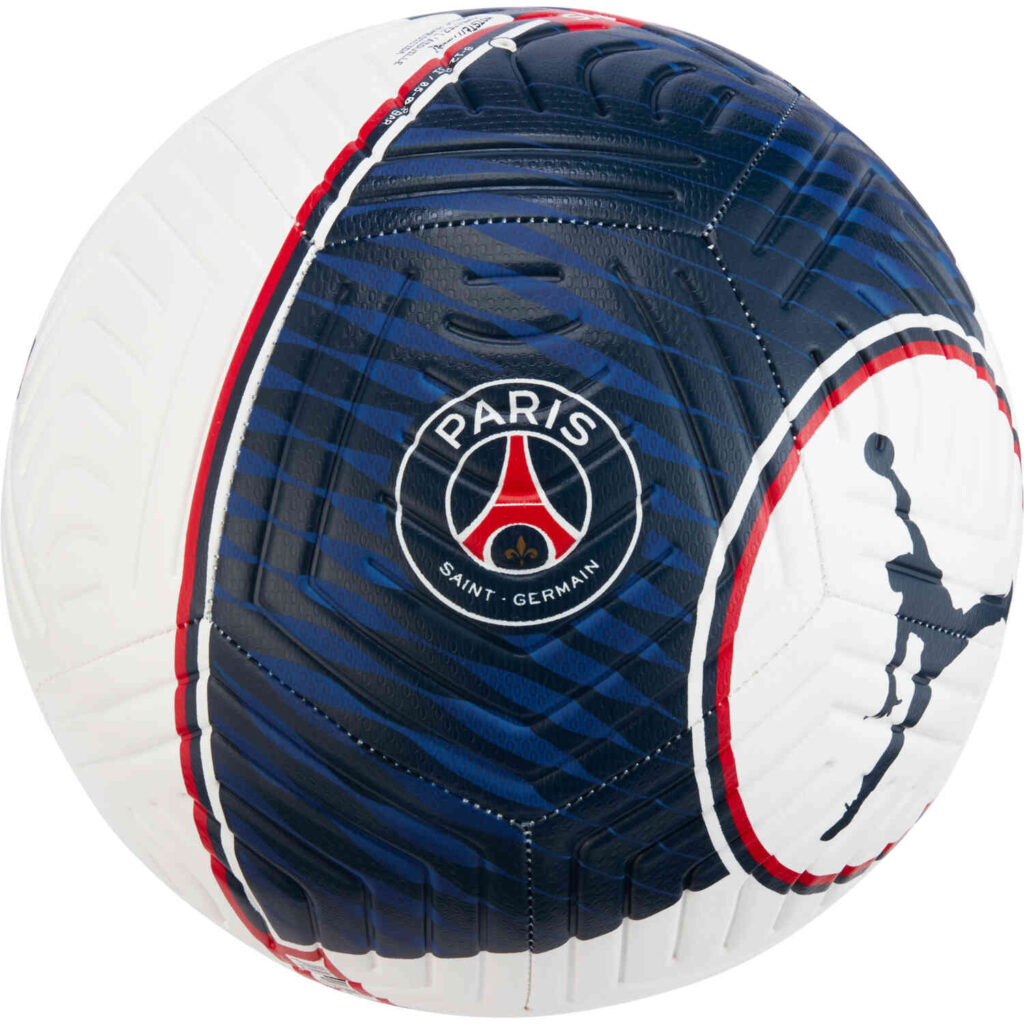 Jordan PSG Strike Soccer Ball - White & University Red with Midnight