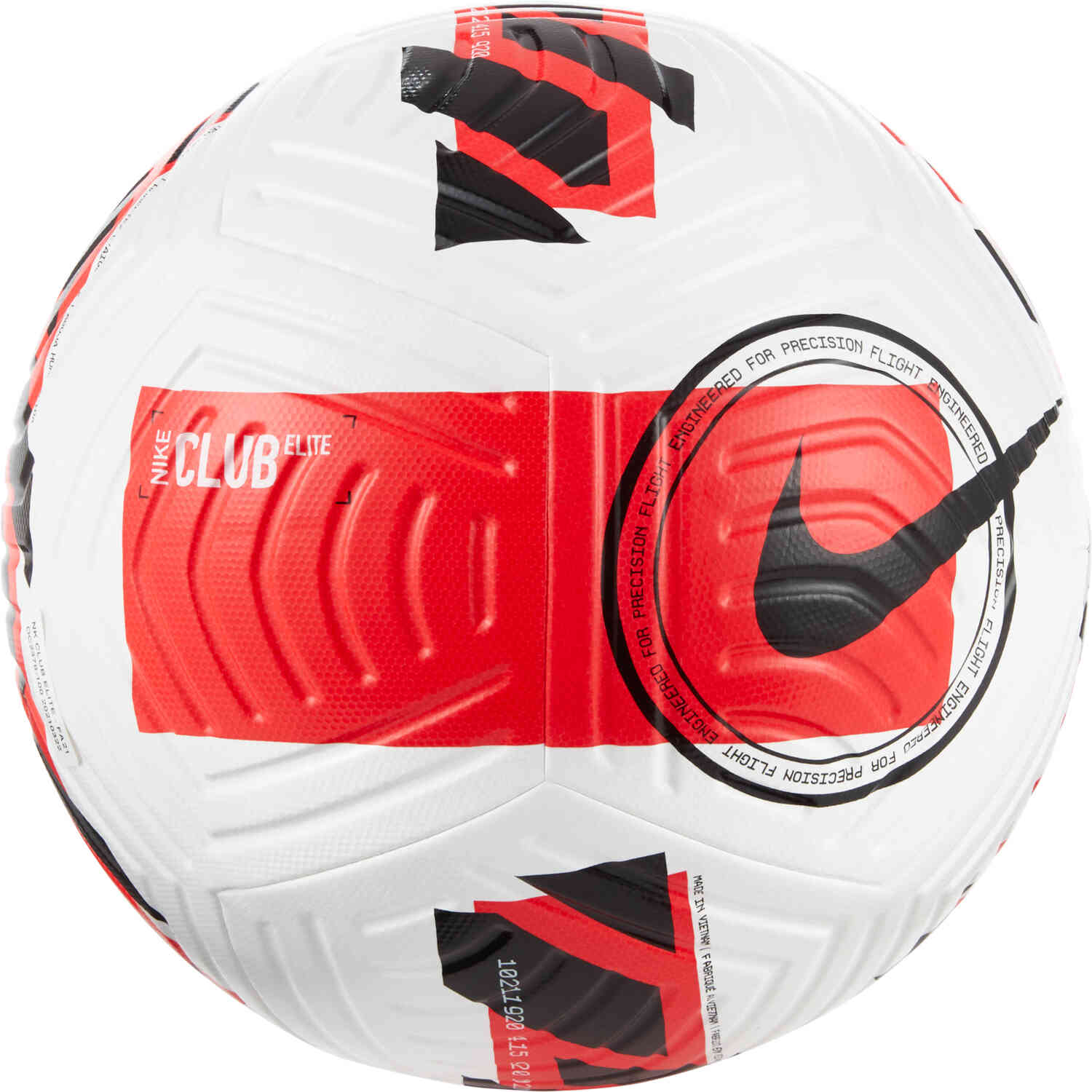 Nike Club Elite Match Soccer Ball White Bright Crimson with