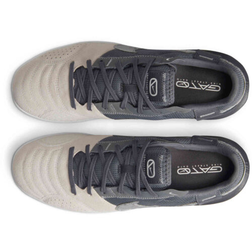 Nike Streetgato IC – Summit White & Metallic Silver with Dark Grey