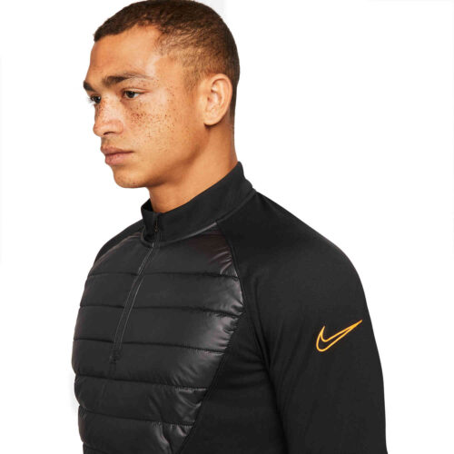 Nike Winter Warrior Terma-Fit Academy Drill Top – Black/Total Orange
